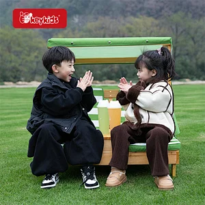 Wholesale Double Kids Wooden Lounge Chair with Cup Holders and Awning W01D270